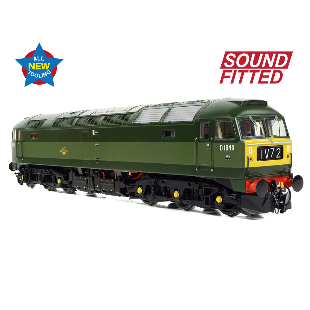 PRE-ORDER: Bachmann Class 47/0 D1940 BR Two-Tone Green (Small Yellow Panels) SOUND FITTED - OO Gauge