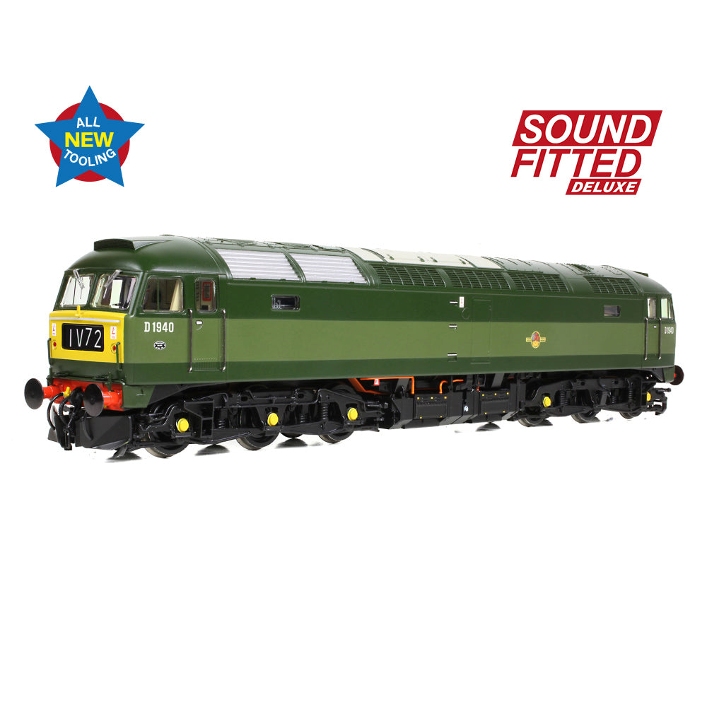 PRE-ORDER: Bachmann Class 47/0 D1940 BR Two-Tone Green (Small Yellow Panels) SOUND FITTED DELUXE - OO Gauge