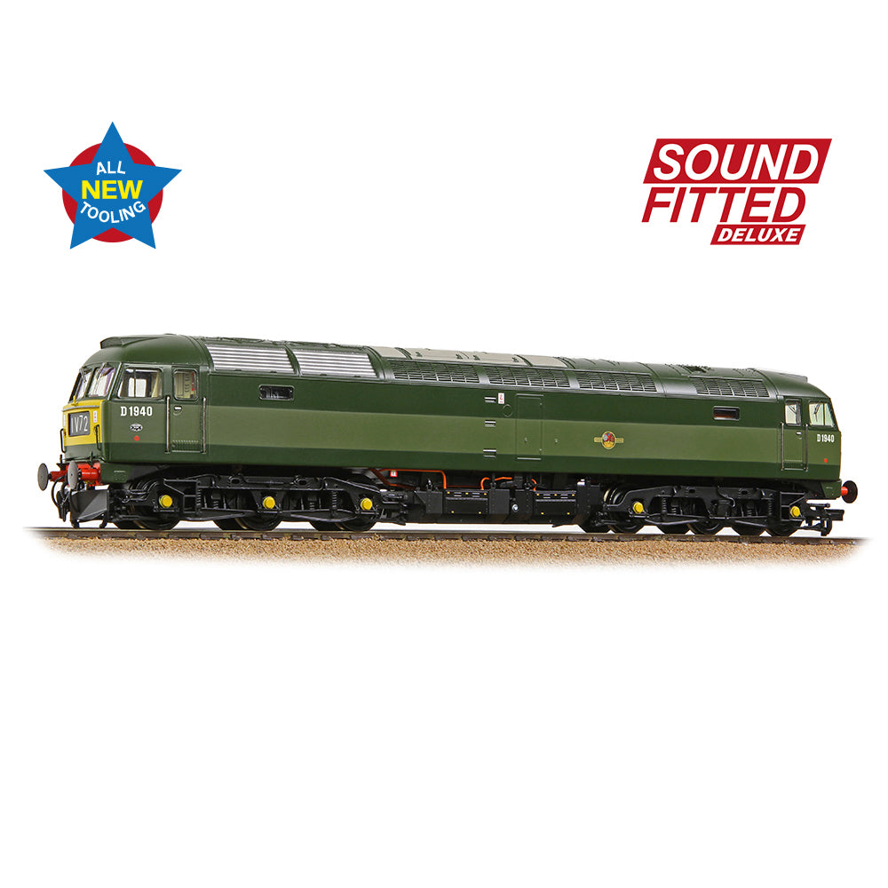 PRE-ORDER: Bachmann Class 47/0 D1940 BR Two-Tone Green (Small Yellow Panels) SOUND FITTED DELUXE - OO Gauge