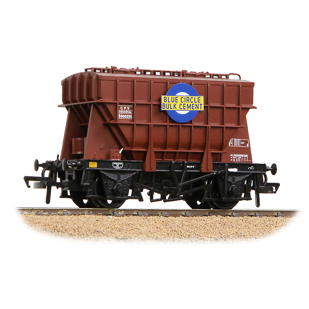 PRE-ORDER: Bachmann BR 22T CPV Presflo Bulk Powder Wagon BR Bauxite 'Blue Circle' - OO Gauge