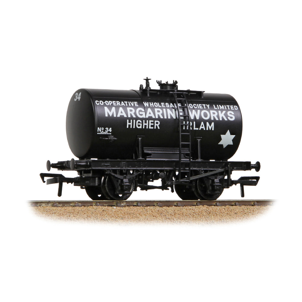 PRE-ORDER: Bachmann 14T Anchor-Mounted Tank Wagon 'Irlam Margarine Works' Black - OO Gauge