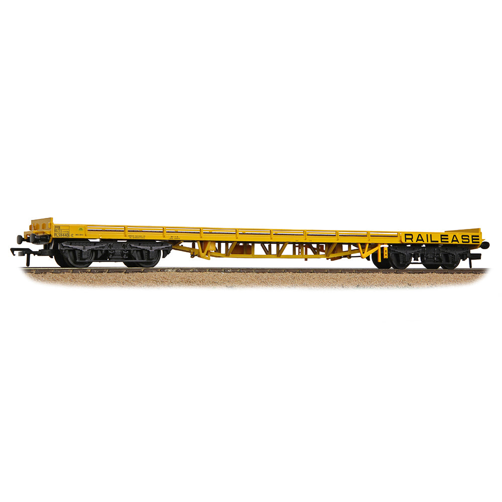 PRE-ORDER: Bachmann BR PFB Carflat Wagon Railease Yellow - OO Gauge