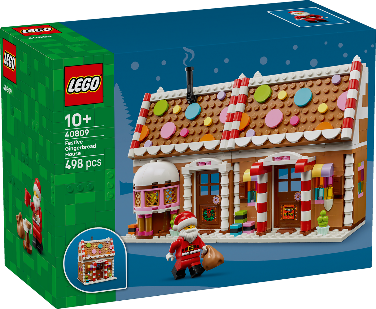 LEGO® Festive Gingerbread House Christmas Toy for Kids 40809
