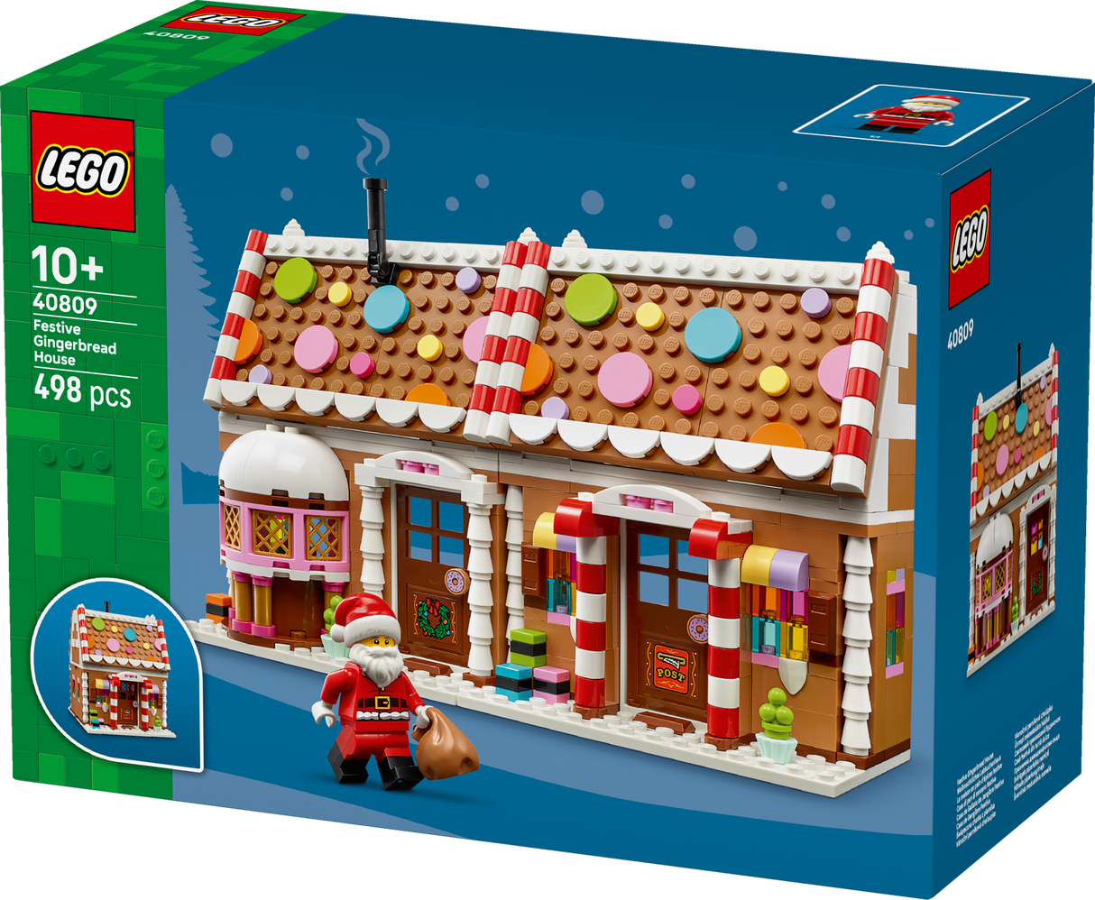 LEGO® Festive Gingerbread House Christmas Toy for Kids 40809