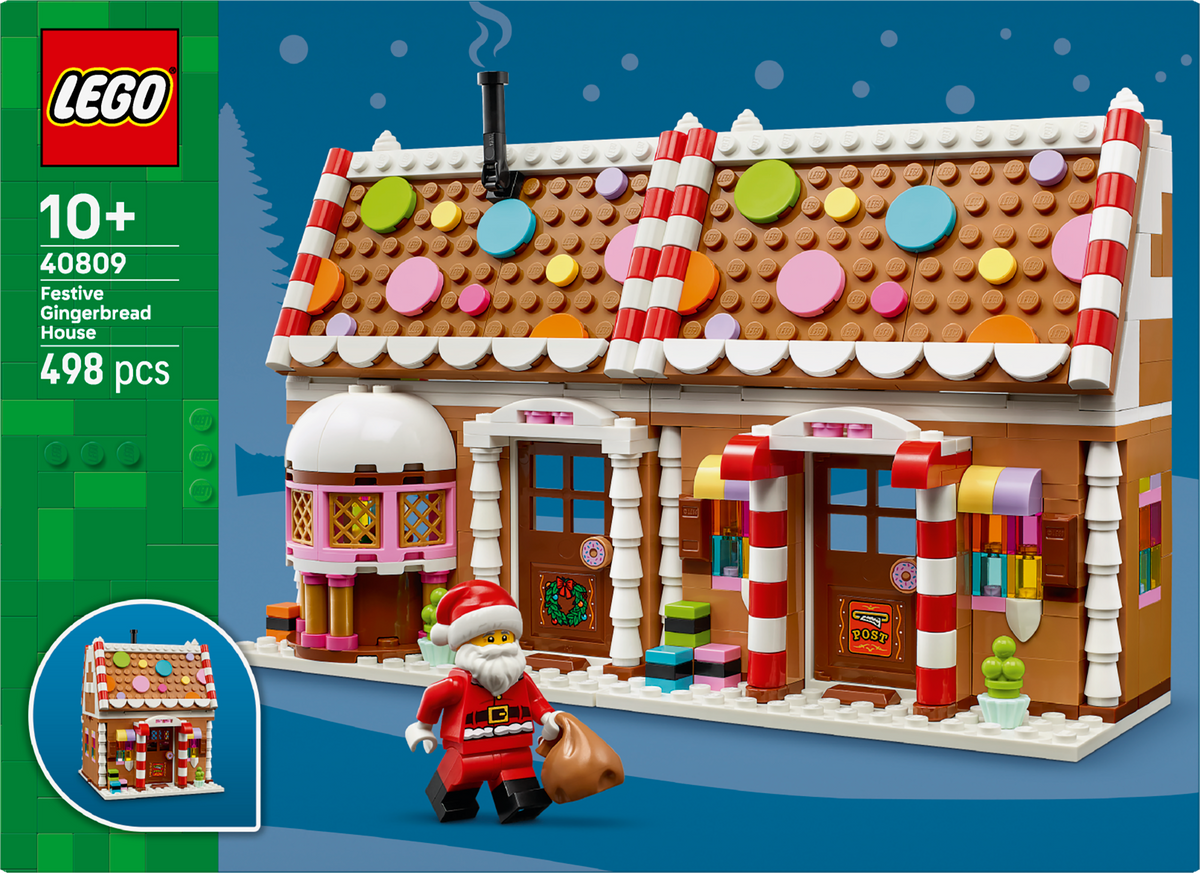 LEGO® Festive Gingerbread House Christmas Toy for Kids 40809