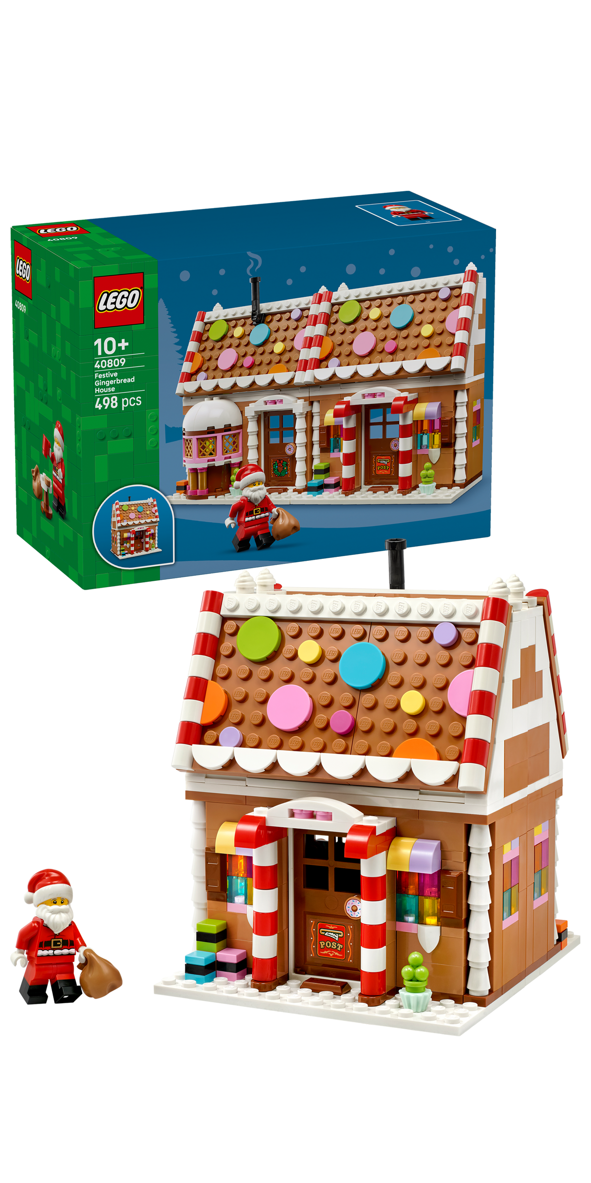LEGO® Festive Gingerbread House Christmas Toy for Kids 40809