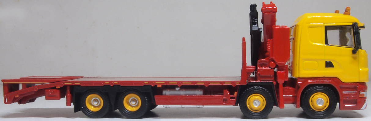 Oxford Diecast 76SCL005 Scania Crane Lorry Yellow - 1:76 Scale