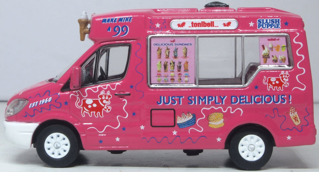 Oxford Diecast 76WM009 Whitby Mondial Ice Cream Van Tonibell - 1:76 Scale