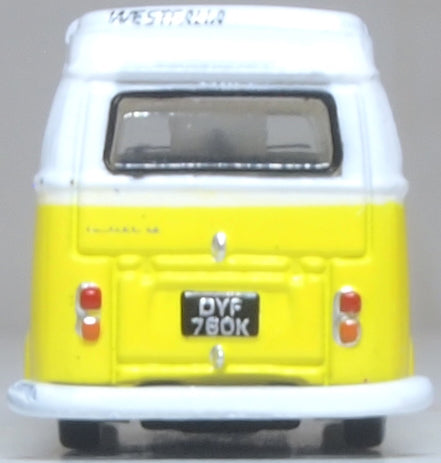 Oxford Diecast NVW016 VW T2 Bay Window Camper Saturn Yellow/White - 1:148 Scale