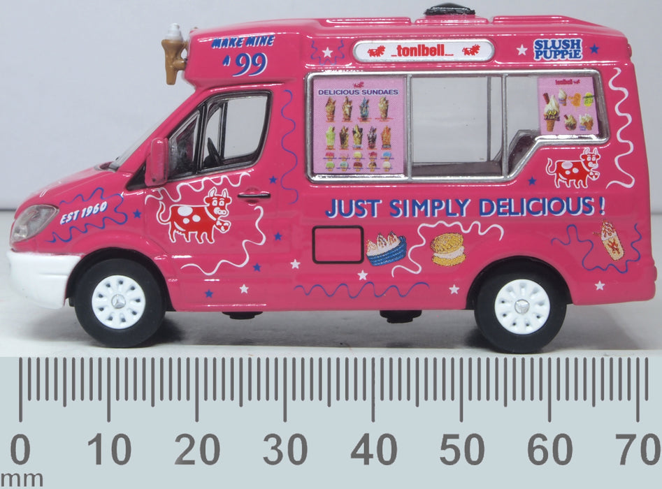 Oxford Diecast 76WM009 Whitby Mondial Ice Cream Van Tonibell - 1:76 Scale