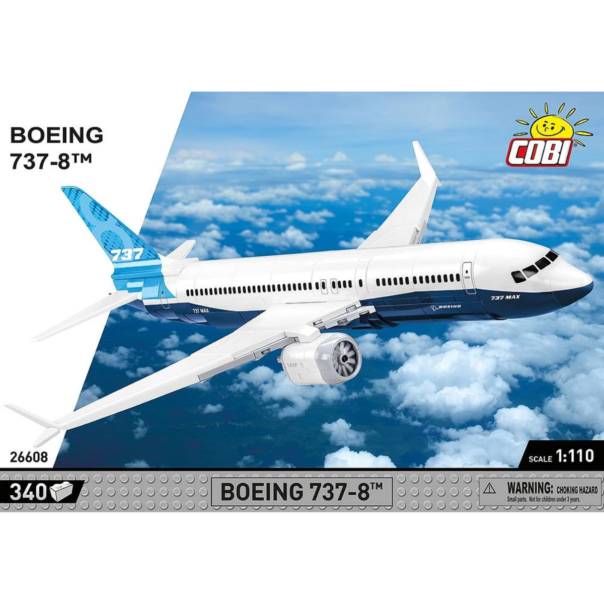 COBI Bricks Boeing 737-8 Building Toy Set - 1:110 Scale