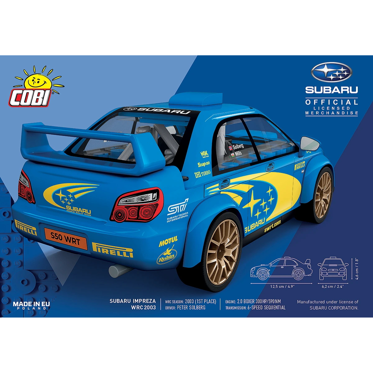 COBI Bricks Subaru Impreza WRC 2003 Building Toy Set - 1:35 Scale