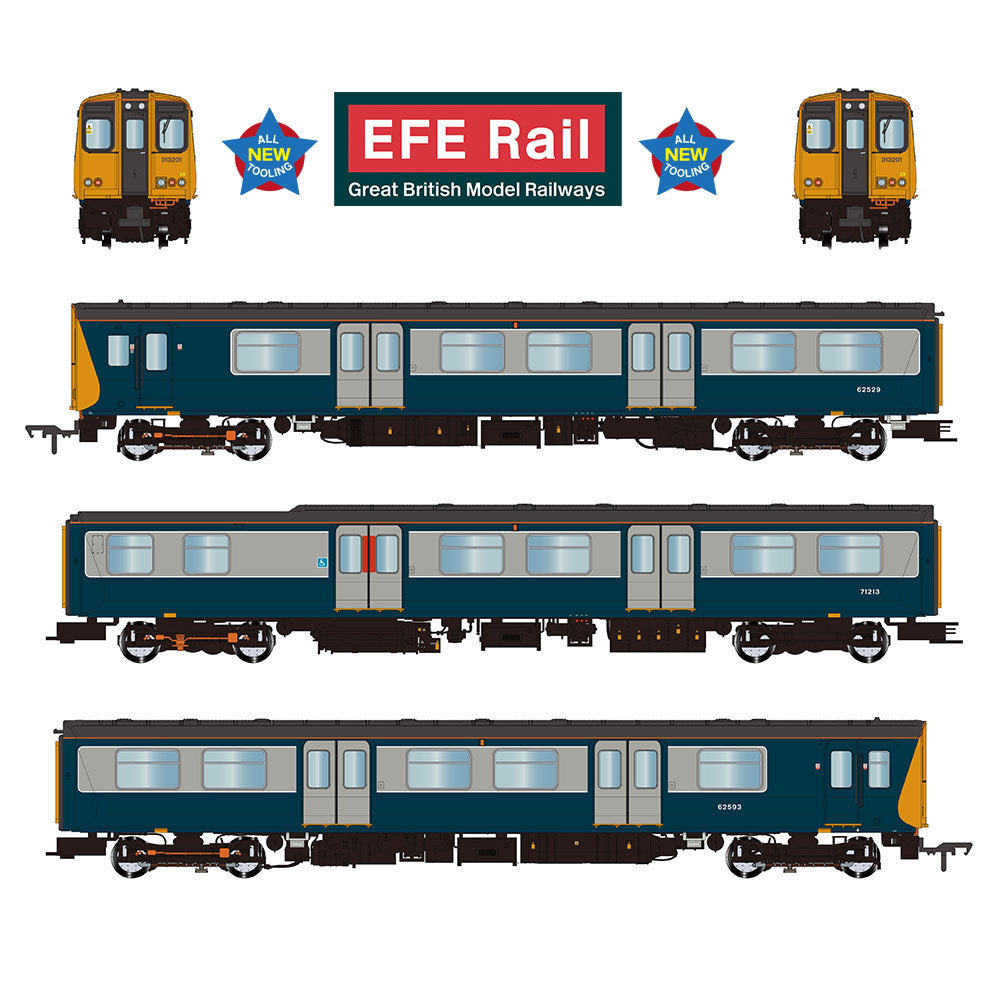 PRE-ORDER: EFE Rail Class 313 3-Car EMU 313201 BR Blue & Grey (Southern) - OO Gauge