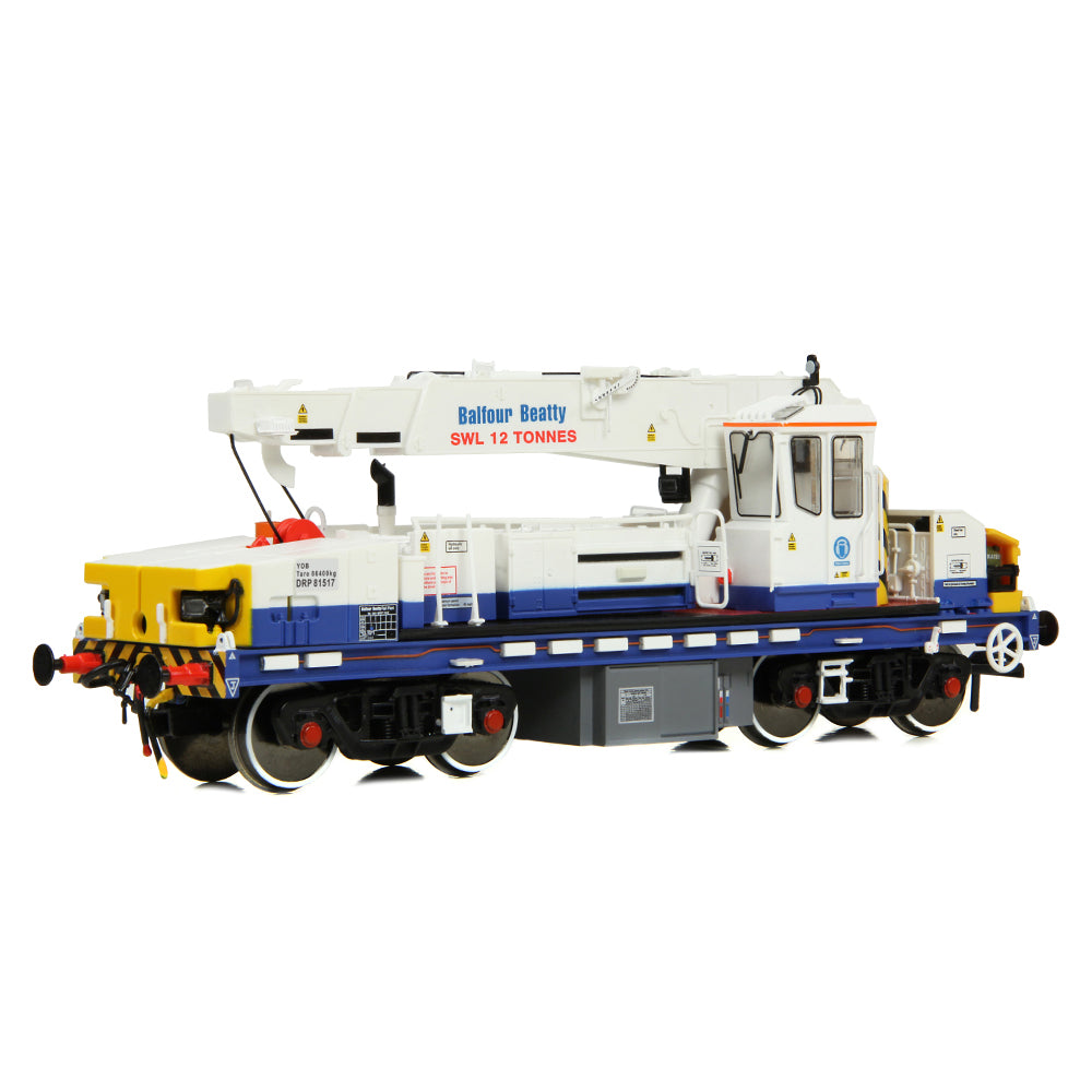 PRE-ORDER: EFE Rail Plasser 12T YOB Diesel-Hydraulic Crane DRP81517 Balfour Beatty - OO Gauge