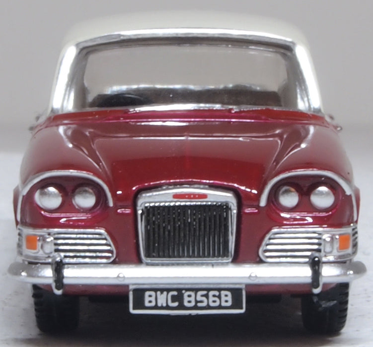 Oxford Diecast 76HS002 Humber Sceptre Mk1 Pippin Red/Pearl Grey - 1:76 Scale