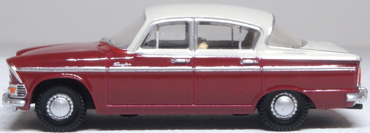 Oxford Diecast 76HS002 Humber Sceptre Mk1 Pippin Red/Pearl Grey - 1:76 Scale