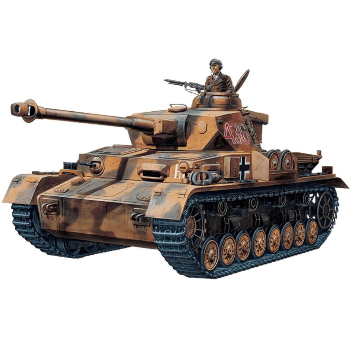 Academy German Army Panzer IV H Medium Tank Plastic Kit - 1:35 Scale - Phillips Hobbies