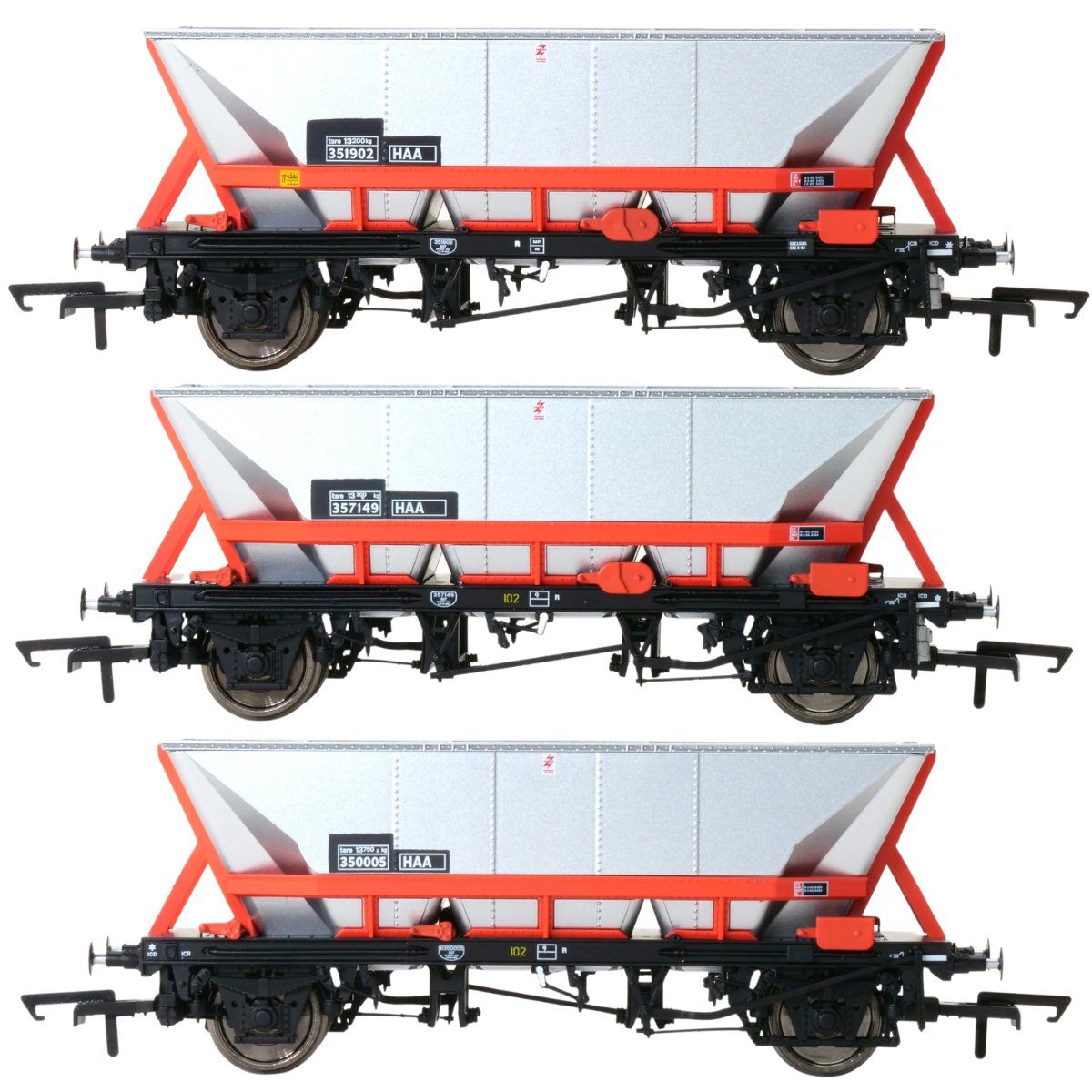 Accurascale HAA Coal Hopper Wagon Set (3) Railfreight Red - Pack 1 - Phillips Hobbies