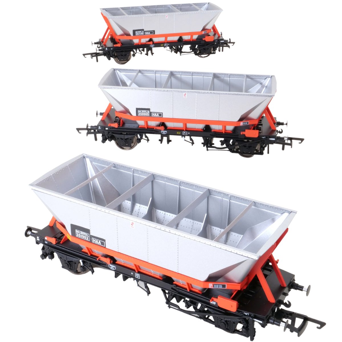 Accurascale HAA Coal Hopper Wagon Set (3) Railfreight Red - Pack 1 - Phillips Hobbies