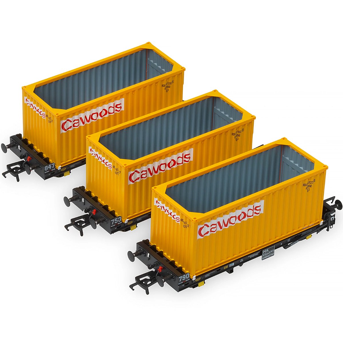 Accurascale PFA - Cawoods Coal Containers U - Phillips Hobbies