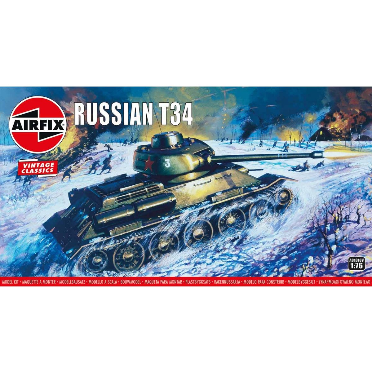 Airfix A01316V Russian T34 1:76 - Phillips Hobbies