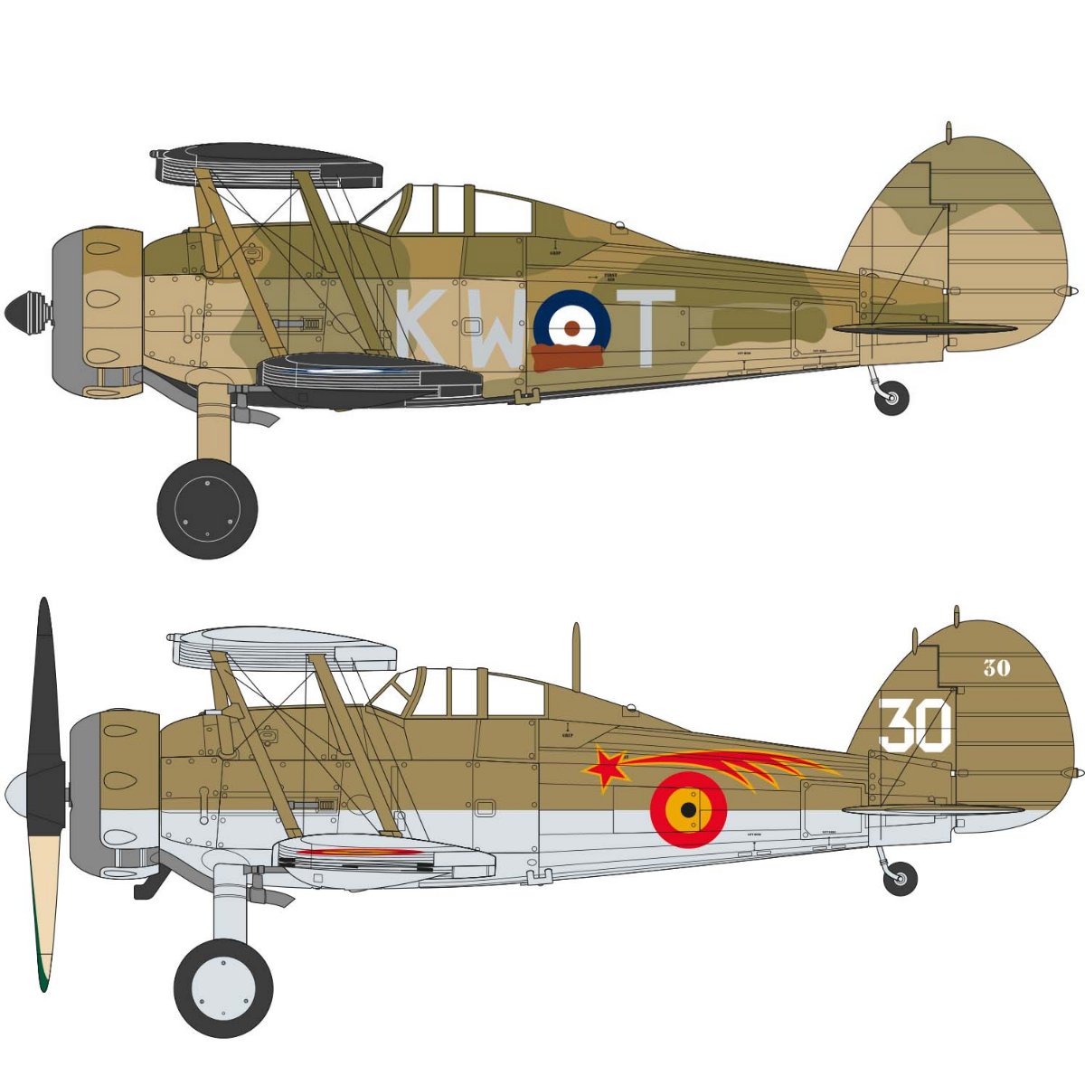 Airfix A02052A Gloster Gladiator Mk.I/Mk.II 1:72 - Phillips Hobbies