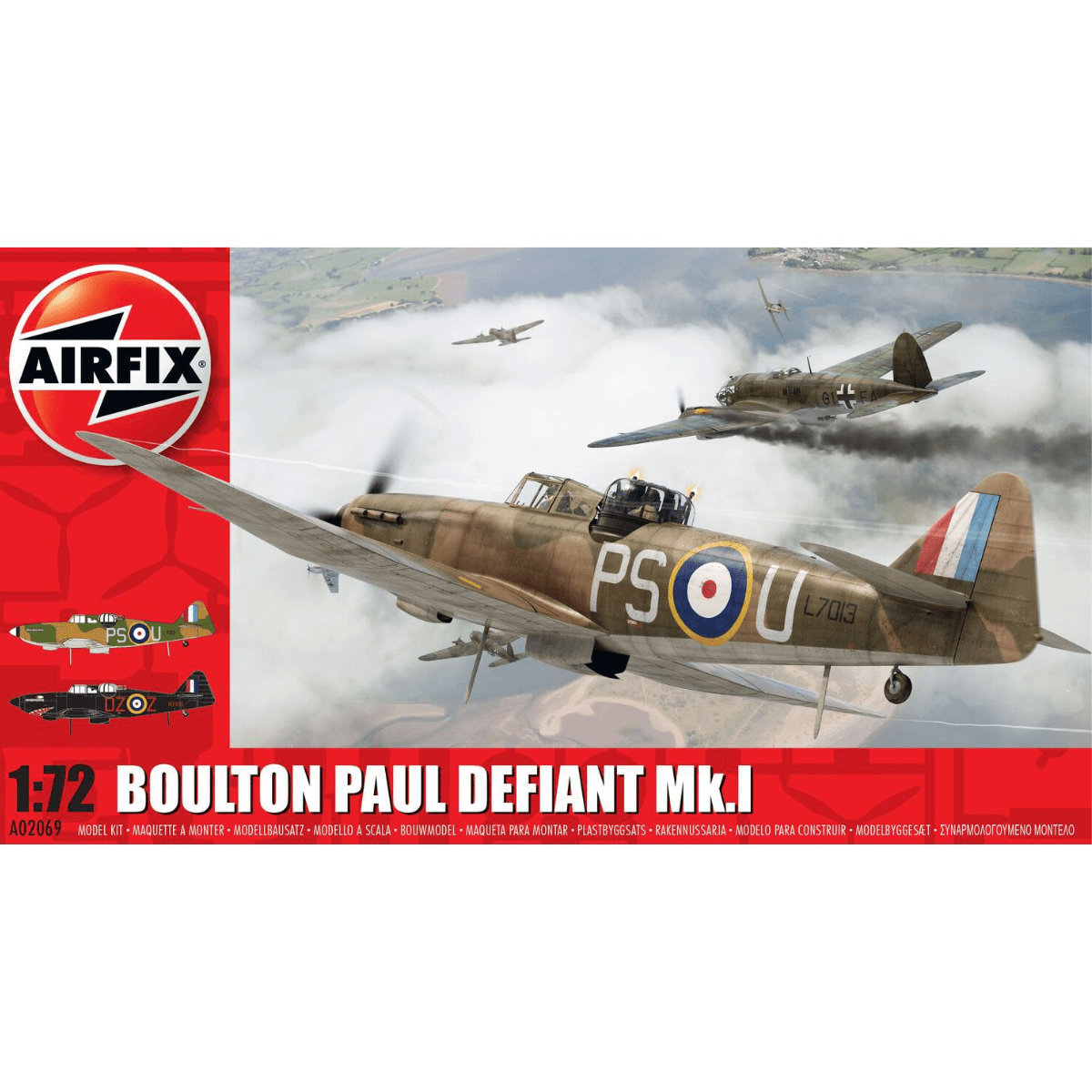 Airfix A02069 Boulton Paul Defiant Mk.I Plastic Kit - 1:72 Scale - Phillips Hobbies