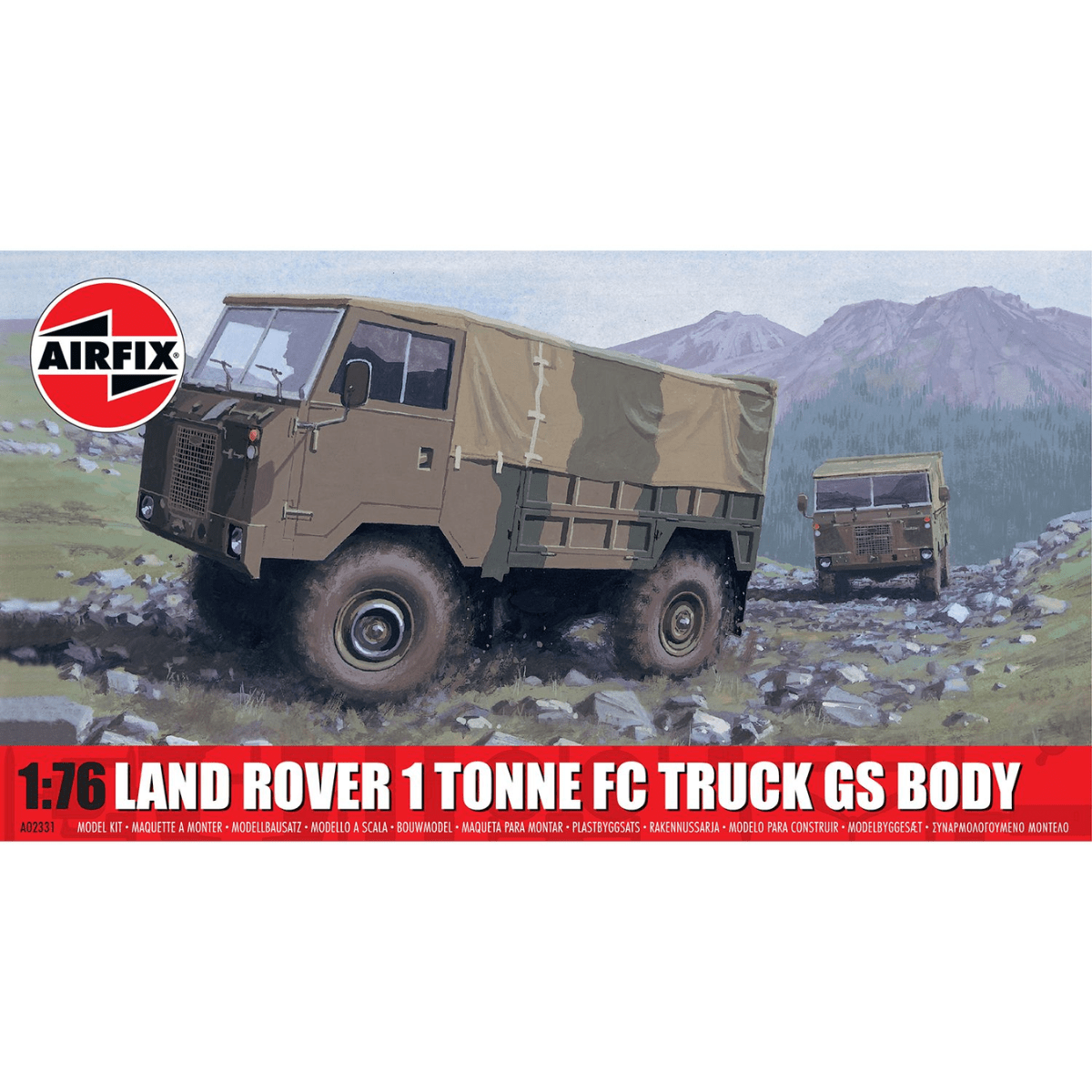 Airfix A02331 Land Rover 1 Tonne FC Truck G.S. Body Plastic Kit - 1:76 Scale - Phillips Hobbies