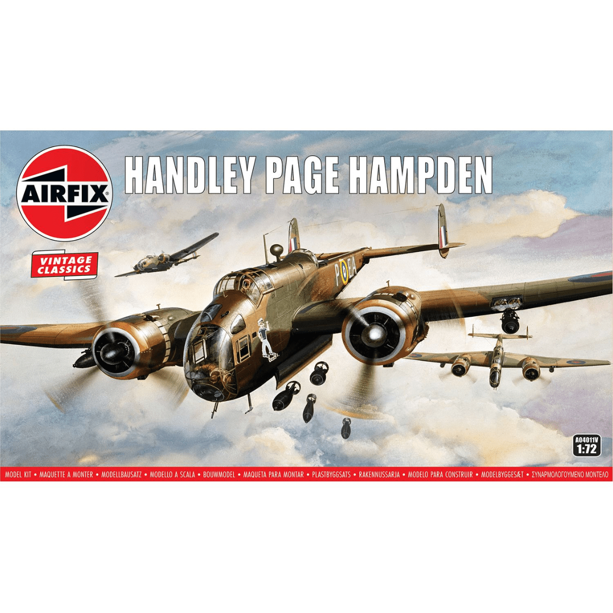 Airfix A04011V Handley Page Hampden Plastic Kit - 1:72 Scale - Phillips Hobbies