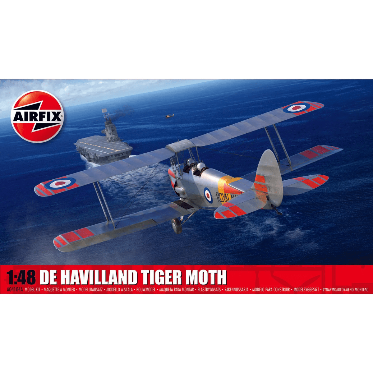 Airfix A04104A de Havilland Tiger Moth - 1:48 Scale Plastic Kit - Phillips Hobbies