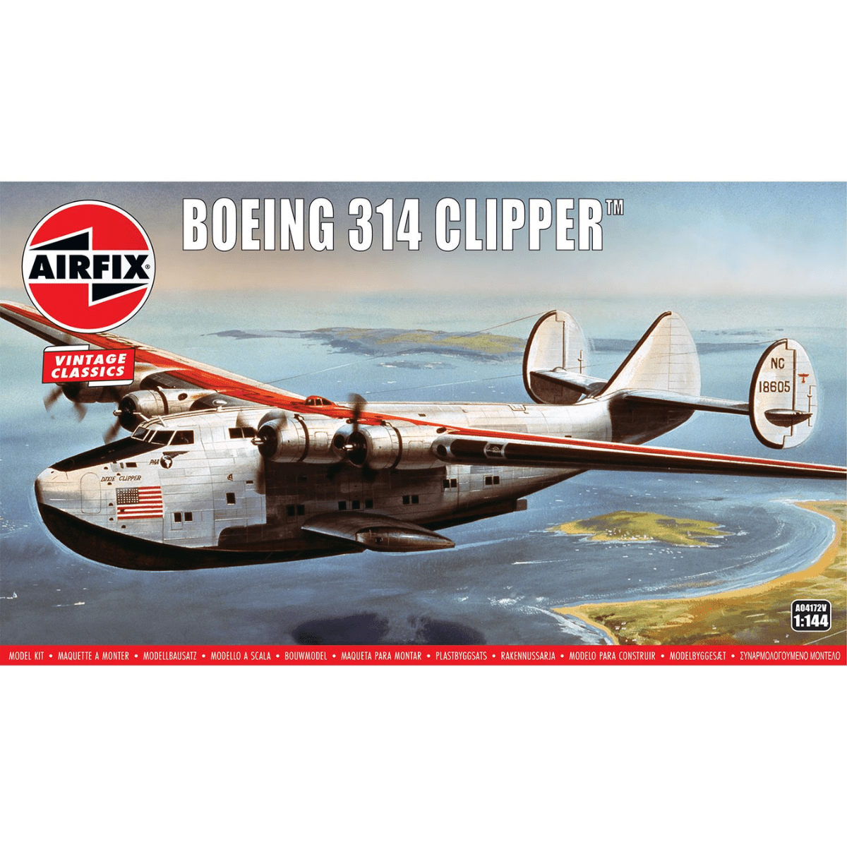 Airfix A04172V Boeing 314 Clipper Plastic Kit - 1:144 Scale - Phillips Hobbies