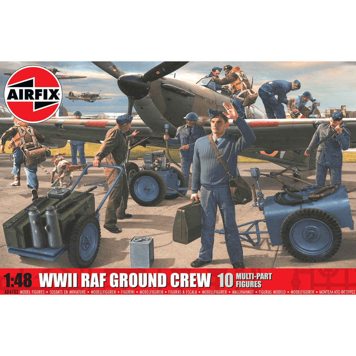 Airfix A04702 WWII RAF Ground Crew Plastic Kit - 1:48 Scale - Phillips Hobbies
