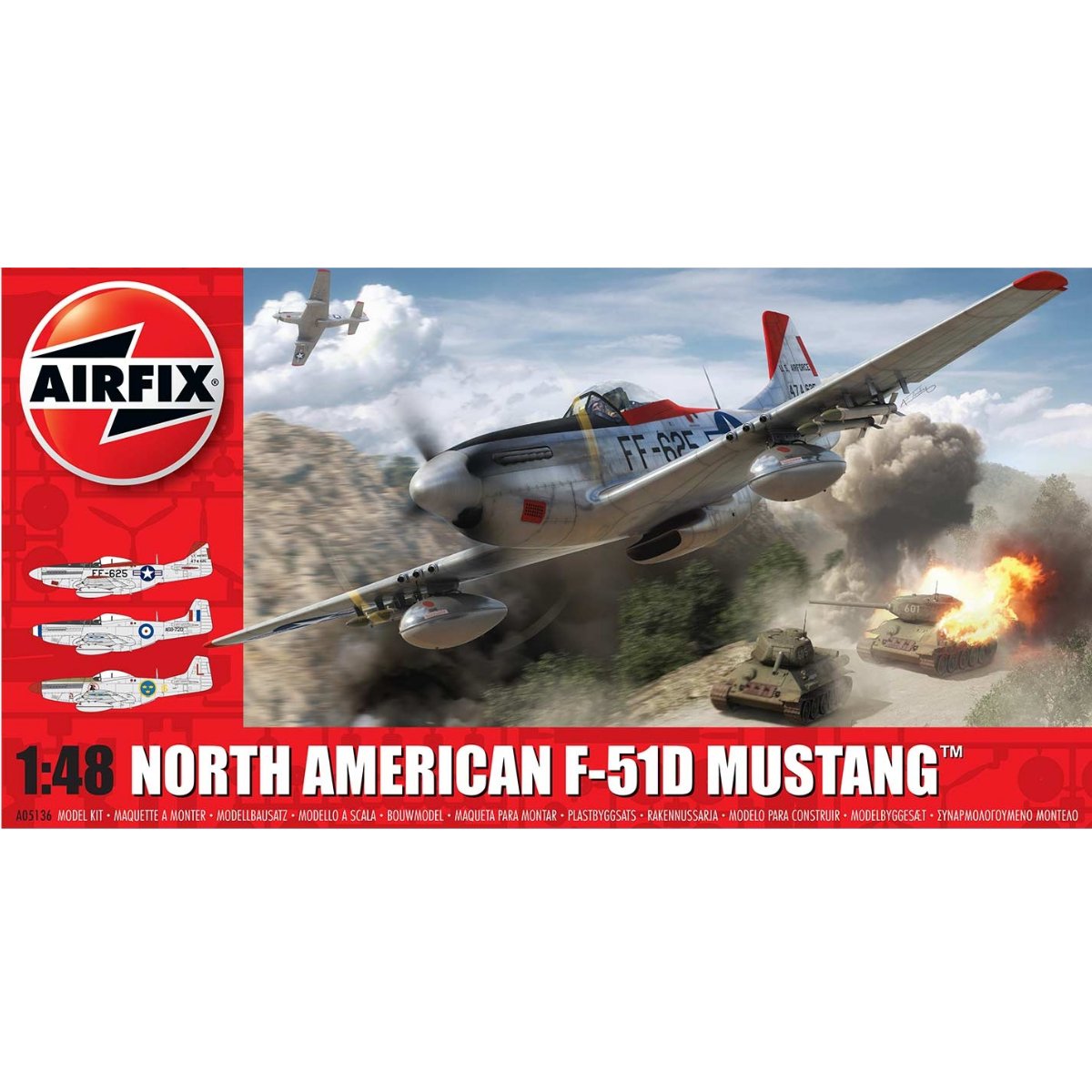Airfix A05136 North American F51D Mustang 1:48 - Phillips Hobbies
