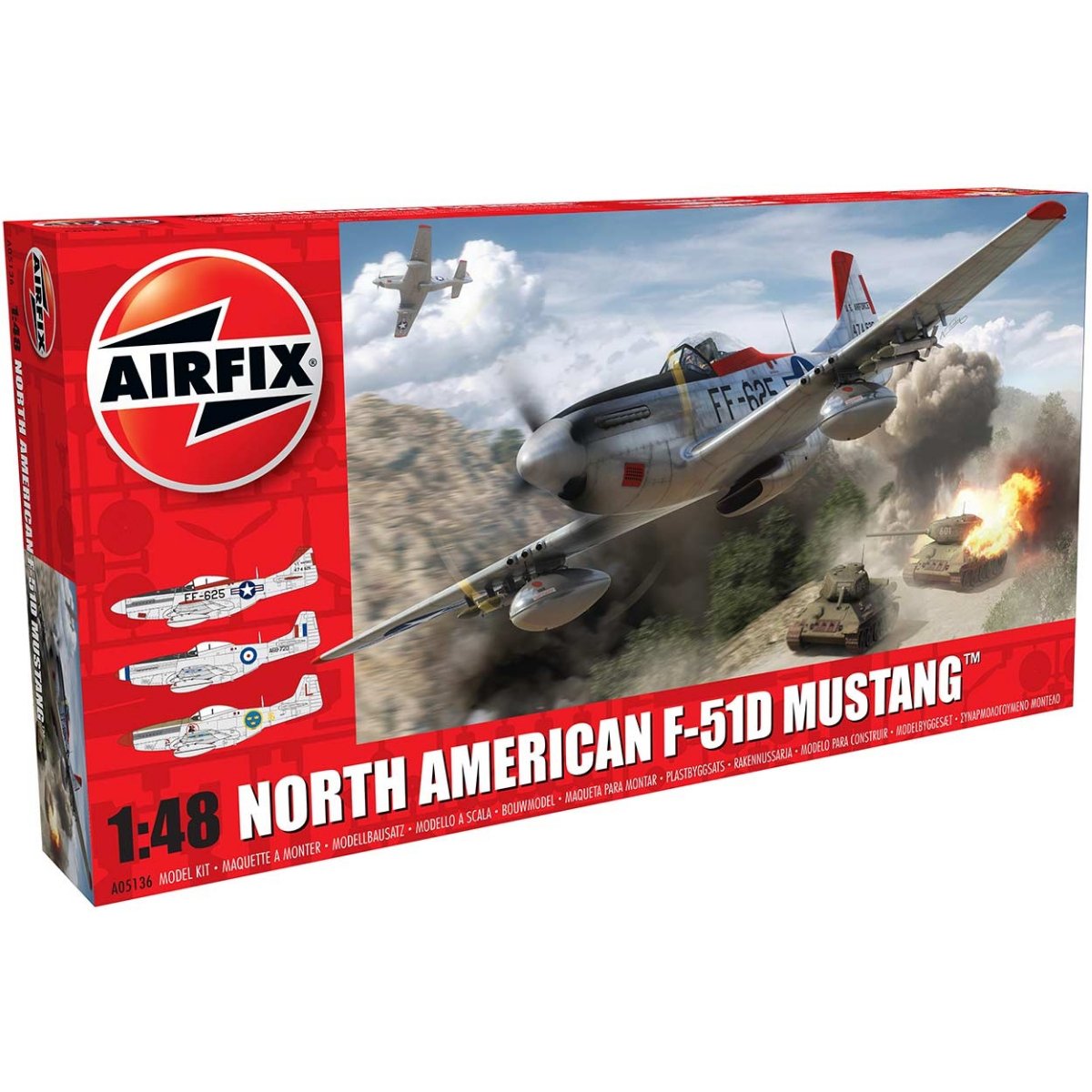 Airfix A05136 North American F51D Mustang 1:48 - Phillips Hobbies