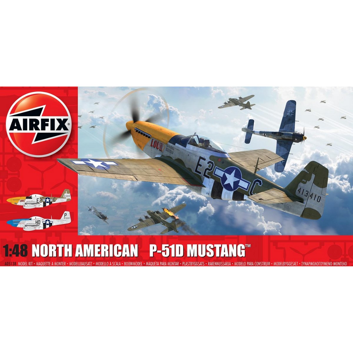 Airfix A05138 North American P51-D Mustang 1:48 - Phillips Hobbies