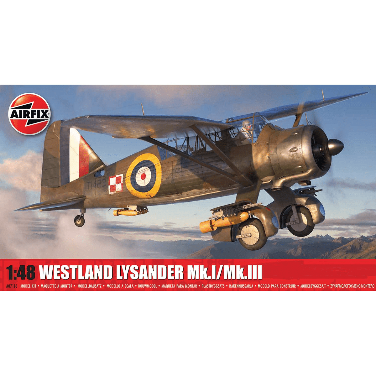 Airfix A07116 Westland Lysander Mk.I/Mk.III Plastic Kit - 1:48 Scale - Phillips Hobbies