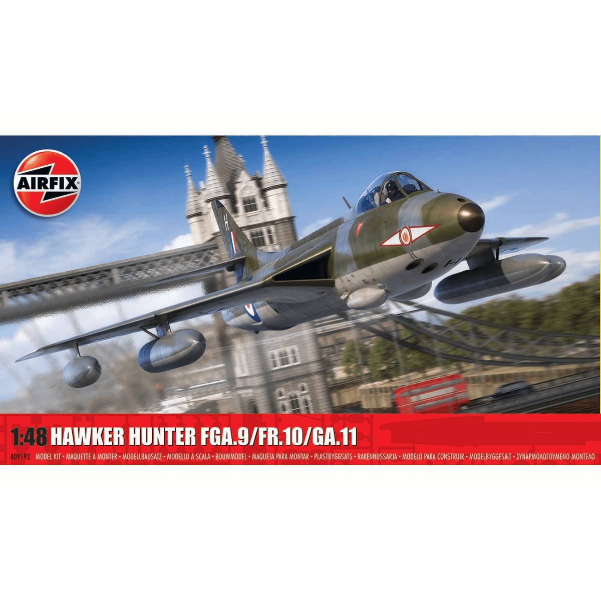 Airfix A09192 Hawker Hunter FGA.9/FR.10/GA.11 Plastic Kit - 1:48 Scale - Phillips Hobbies