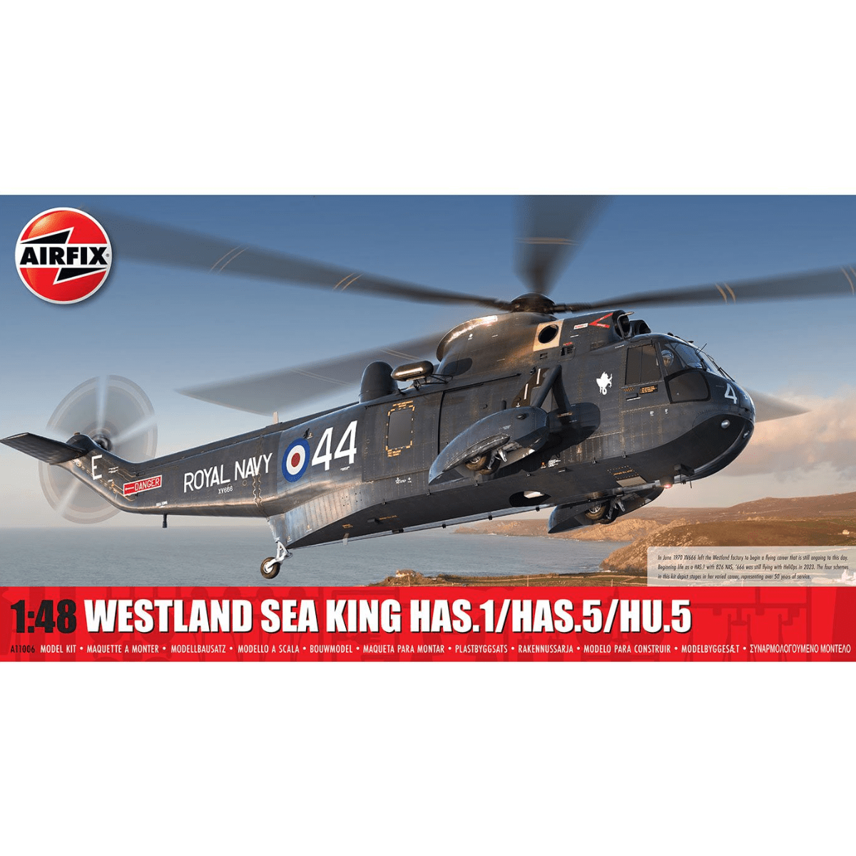 Airfix A11006 Westland Sea King HAS.1/HAS.5/HU.5 Plastic Kit - 1:48 Scale - Phillips Hobbies