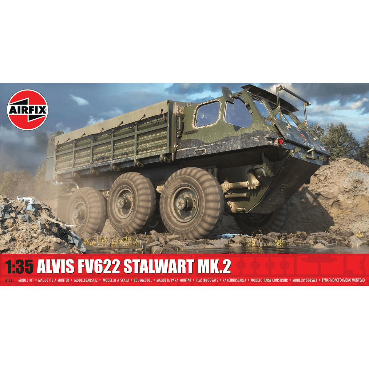 Airfix A1381 Alvis FV622 Stalwart Mk.2 Plastic Kit - 1:35 Scale - Phillips Hobbies