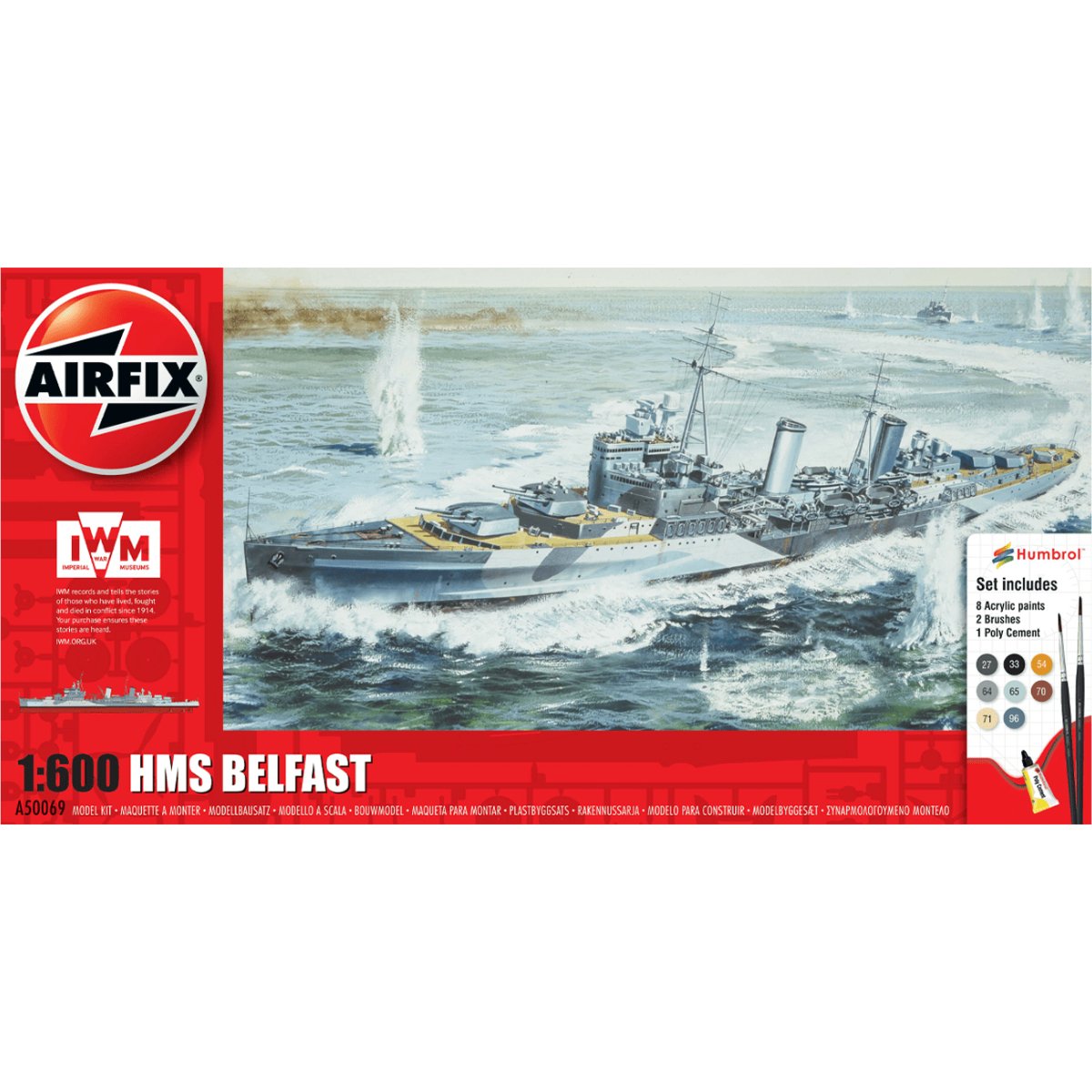 Airfix A50069 HMS Belfast Gift Set 1:600 Scale - Phillips Hobbies