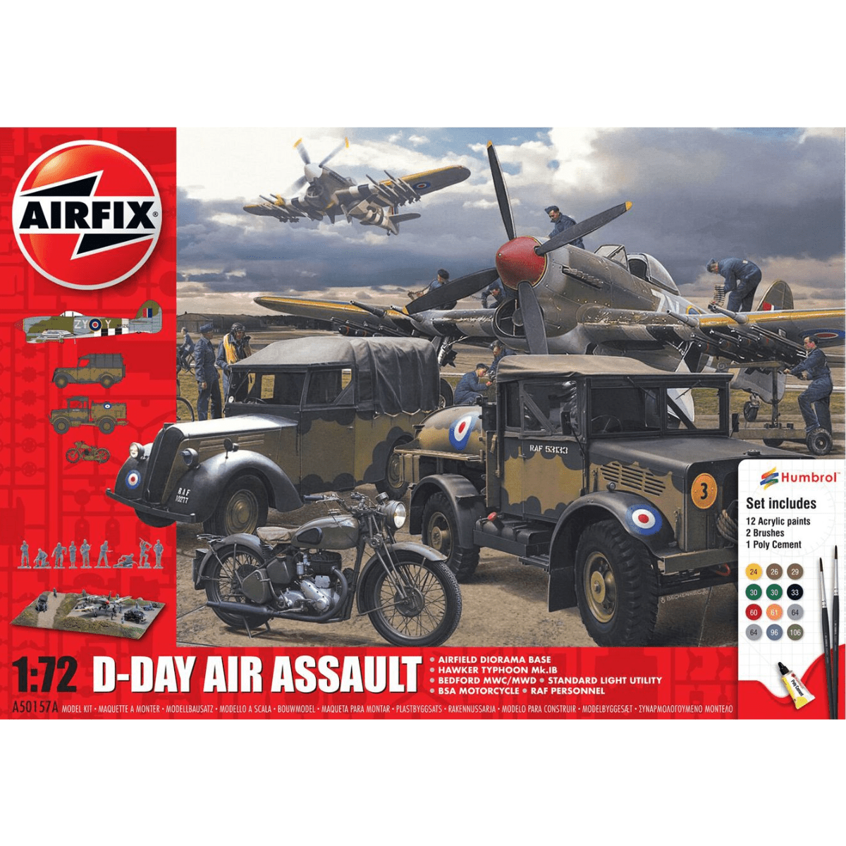 Airfix A50157A D - Day Air Assault Gift Set Plastic Kit - 1:72 Scale - Phillips Hobbies