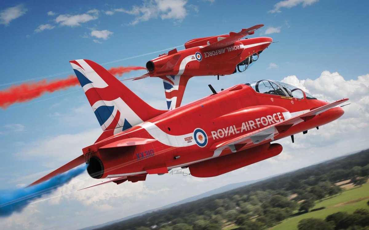 Airfix A55202C Medium Starter Set - RAF Red Arrows Hawk 1:72 - Phillips Hobbies
