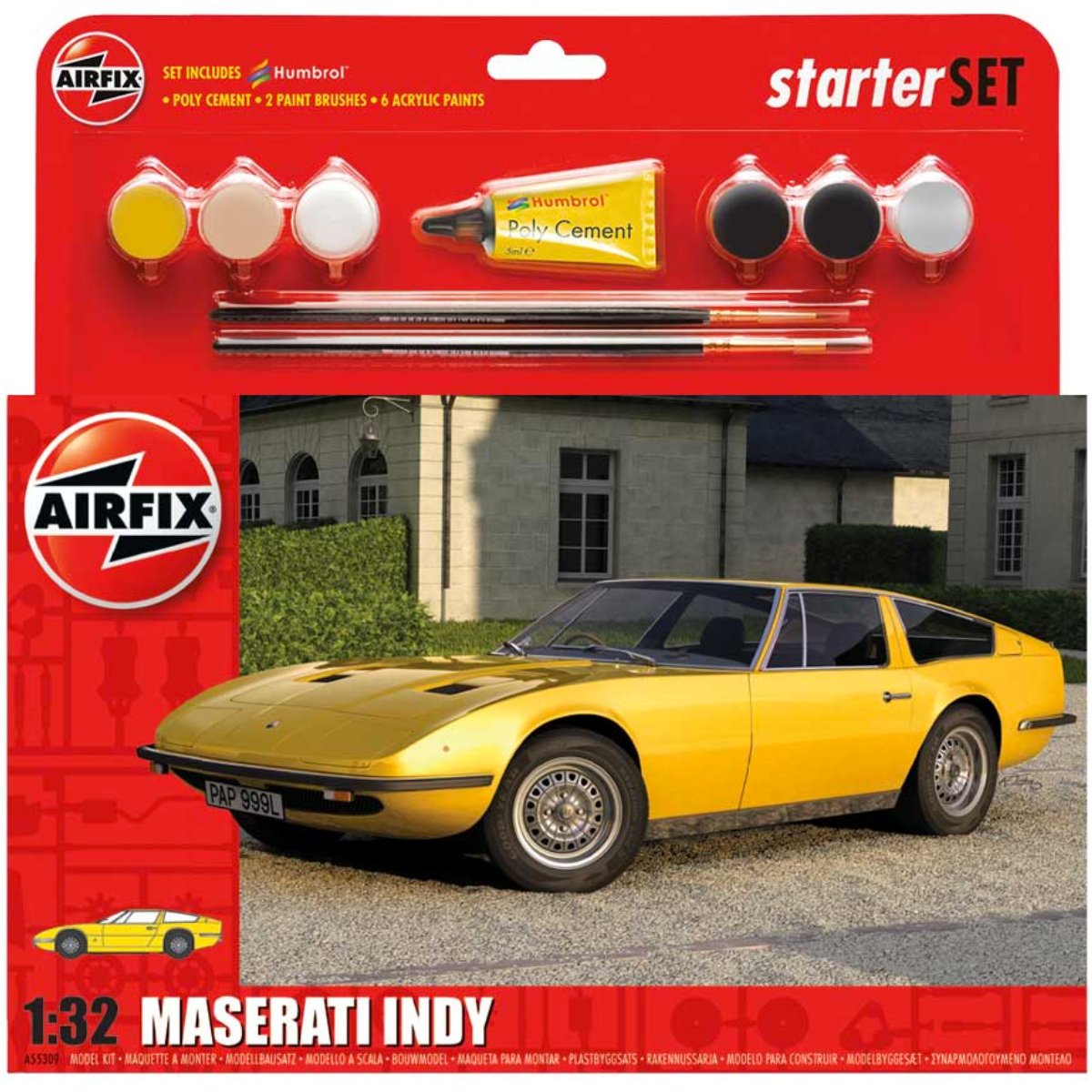 Airfix A55309 Large Starter Set - Maserati Indy 1:32 - Phillips Hobbies