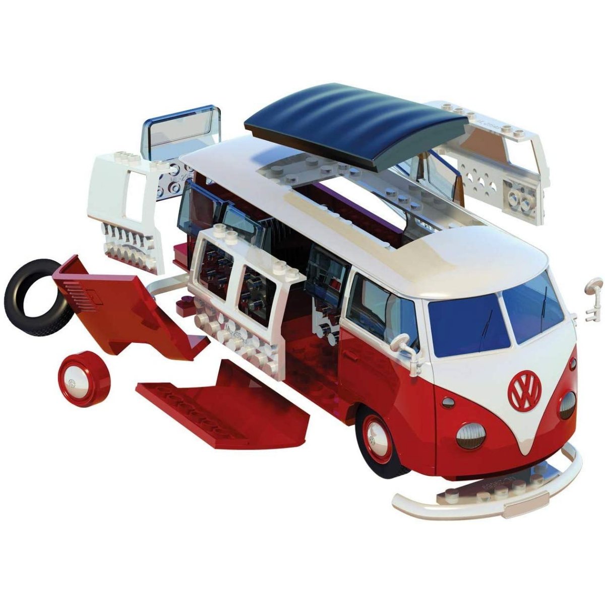Airfix QUICKBUILD J6017 VW Camper Van Red - Phillips Hobbies