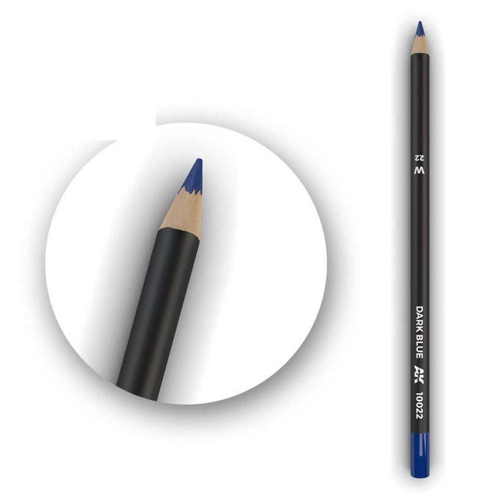 AK Interactive AK10022 Dark Blue Watercolour Weathering Pencil - Phillips Hobbies