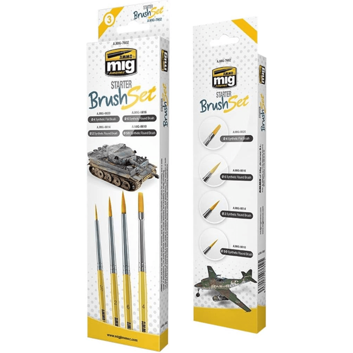 Ammo MIG MIG7602 Starter Brush Set - Phillips Hobbies