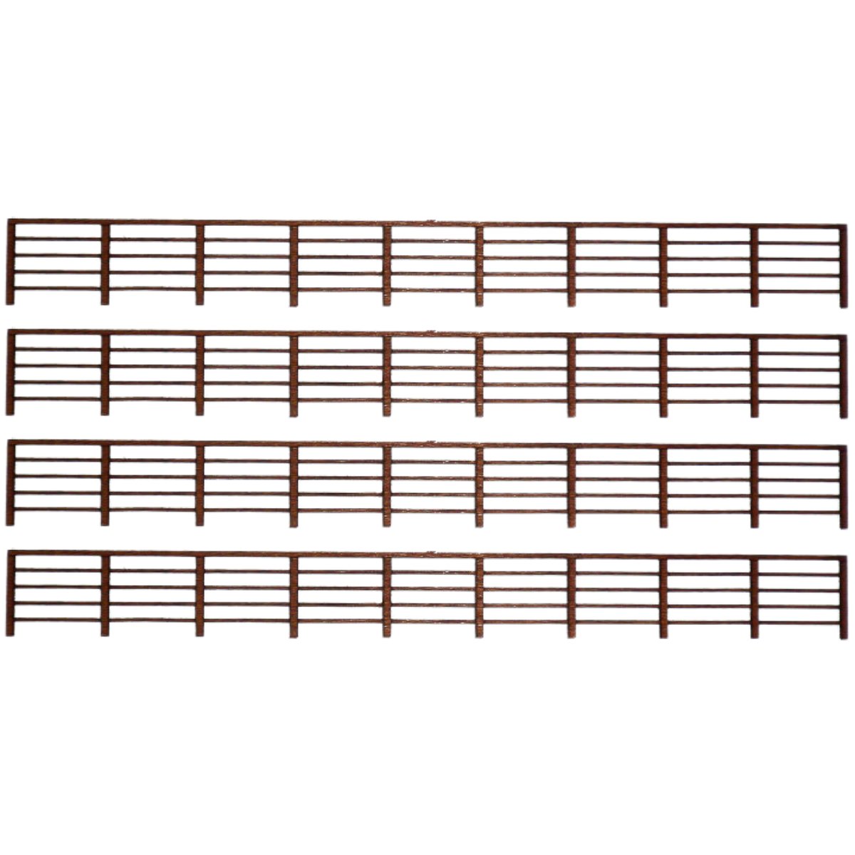 Ancorton Models OOF4 Wooden Fencing, Flat Top, Five Rail (OO Gauge) - Phillips Hobbies