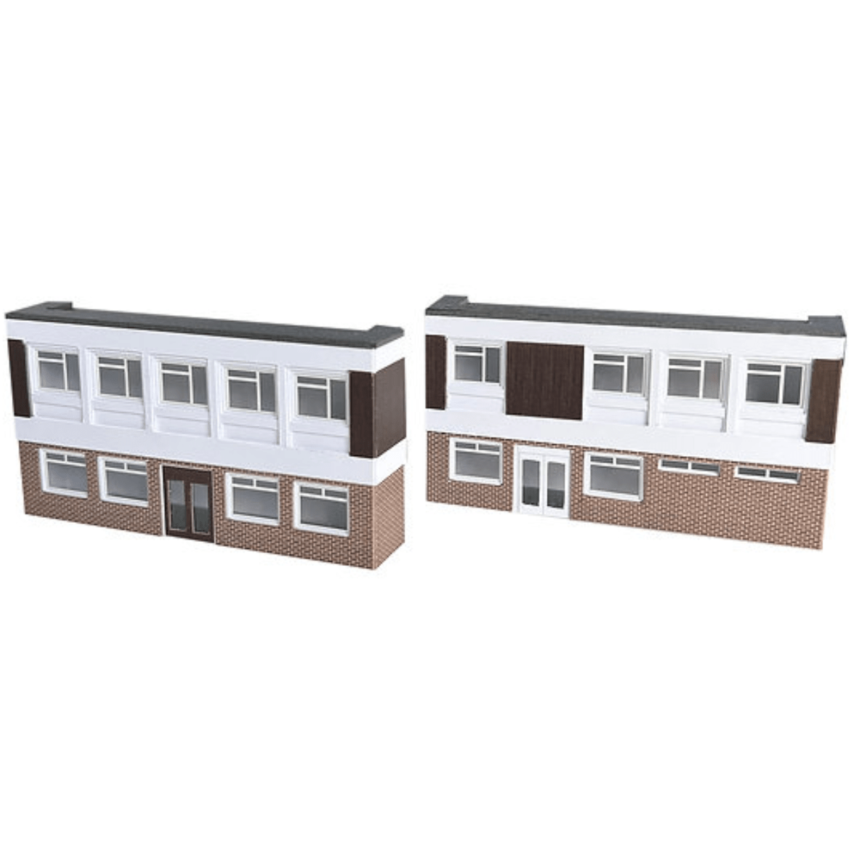 ATD Models ATD13021 Low Relief 1970's Office Block Card Kit - TT:120 Scale - Phillips Hobbies