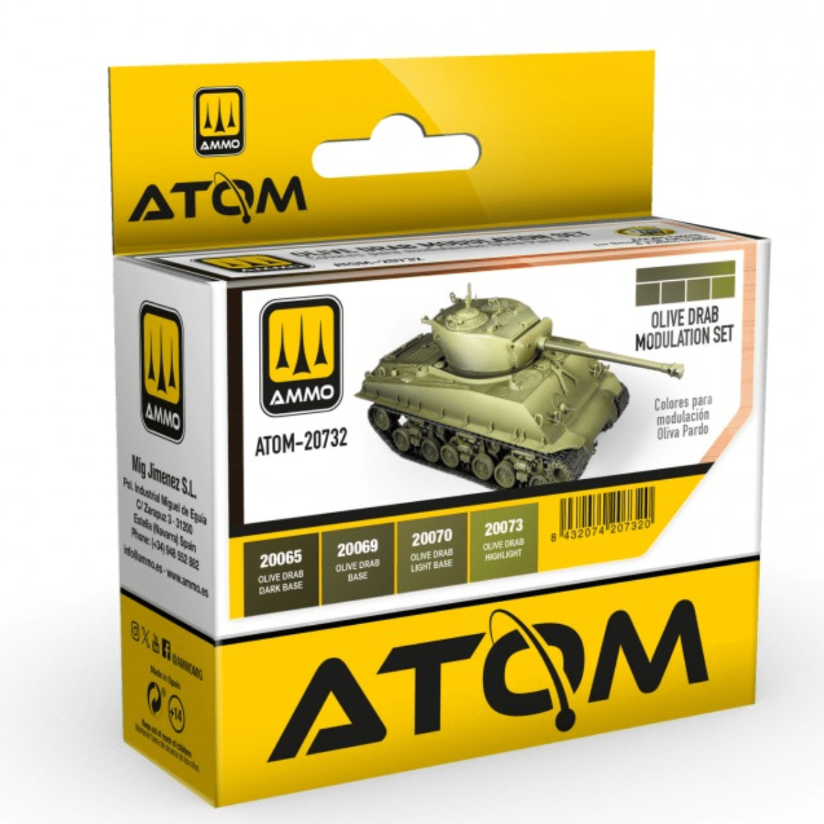 ATOM Olive Drab Modulation Paint Set - Phillips Hobbies