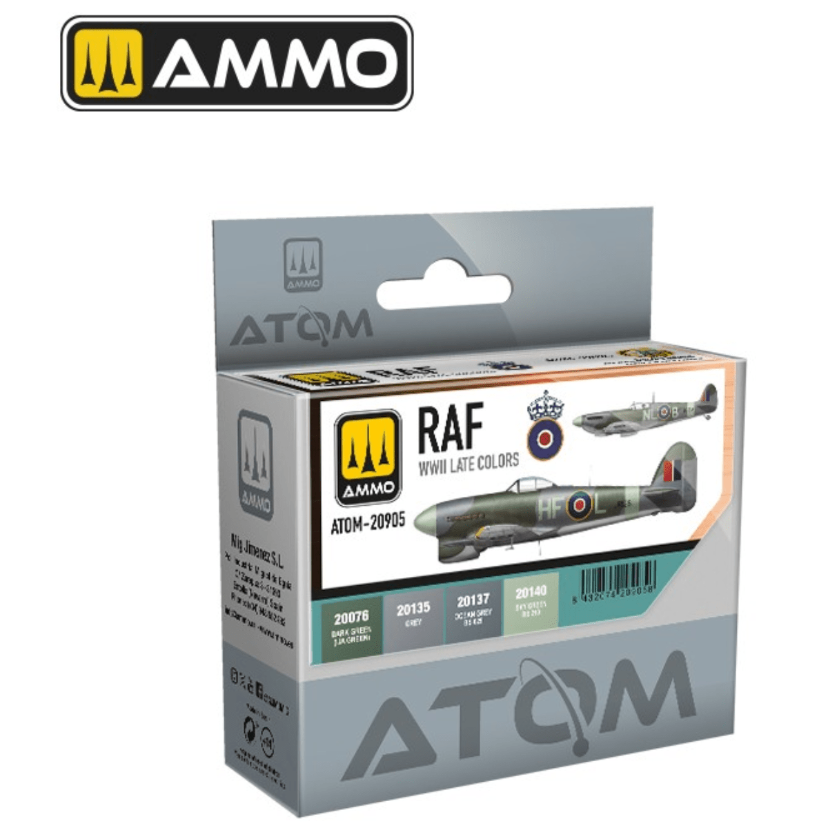 ATOM RAF WWII Late Colours Paint Set - Phillips Hobbies